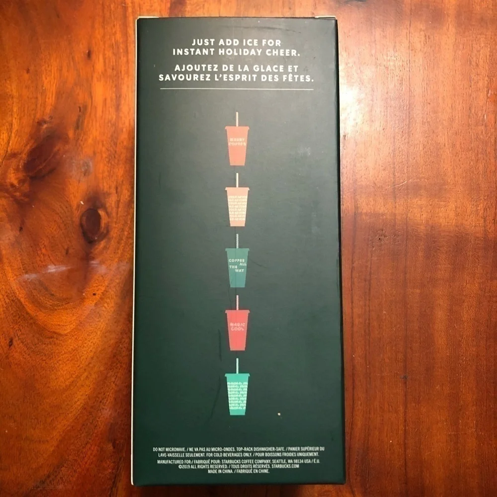 Starbucks ‘19 Reusable Christmas Cold Cups NEW